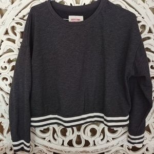 Cropped Sporty Crewneck Sweater